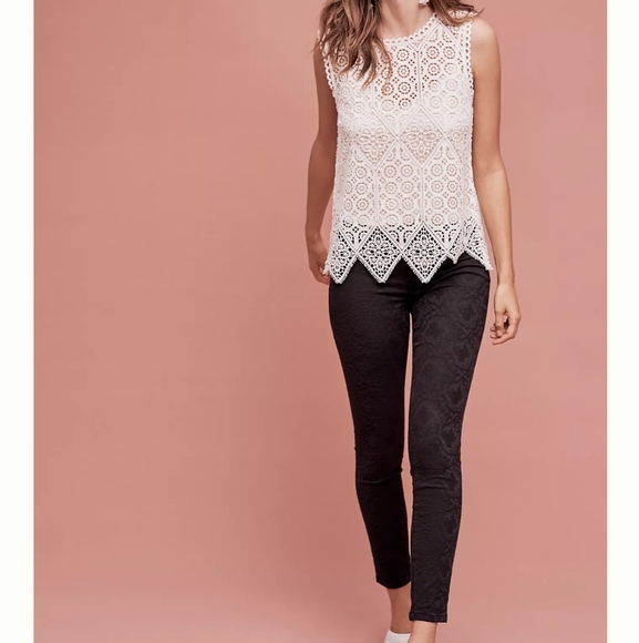 Anthropologie Pants - Anthropologie Pilcro Letterpress Serif Jacquard